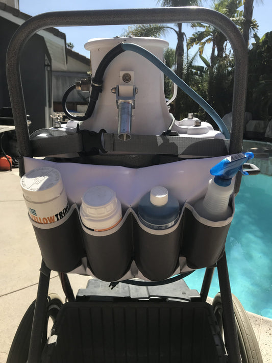 Clear Pool Bottle Caddy - Power Vac Version (Gray)