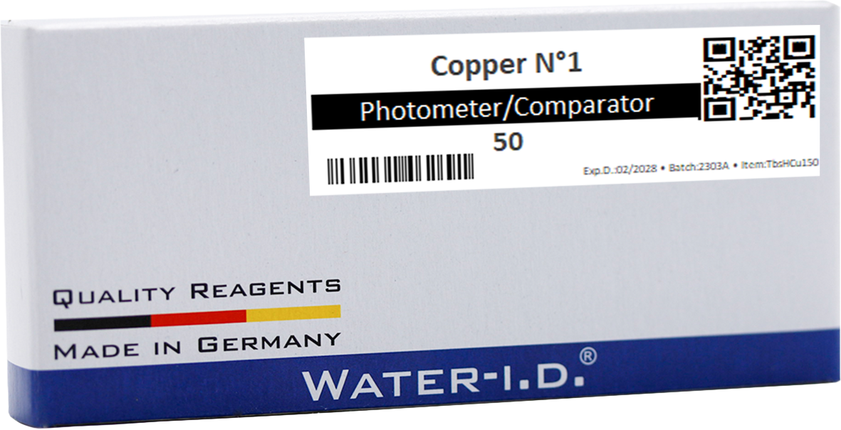 Reagents for Water ID Water Tester 2.0 - Photometer tablets Copper No. 1