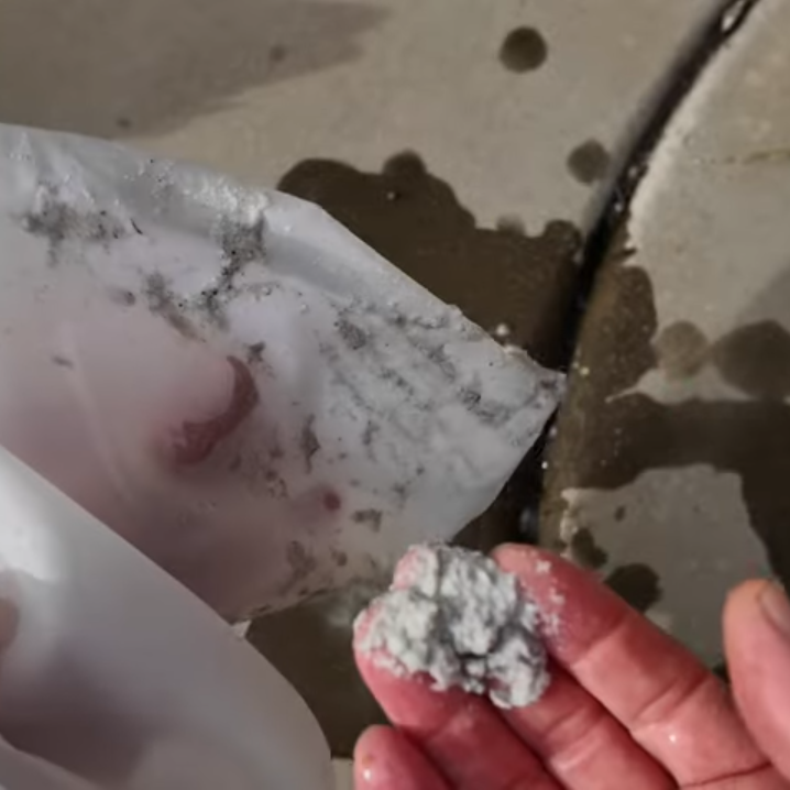 Clear Pool 45 Micron Micro Bag full of pool debris and sediment after vacuuming pool floor